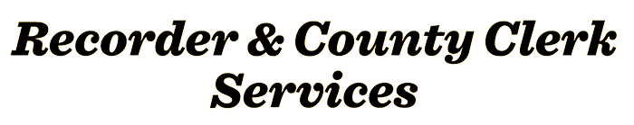 Recorder & County Clerk Services